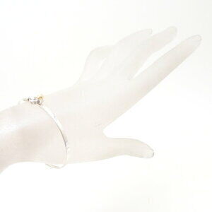 Tiffany Hook Eye Bangle Silver Yellow Gold